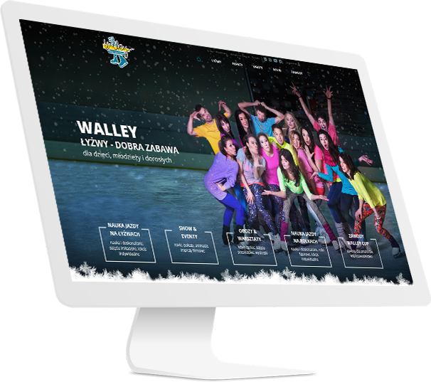 A desktop screen with the Walley page on